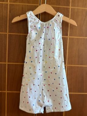 Girl Power Sport Girls' Heart Print leotard - Metallic white